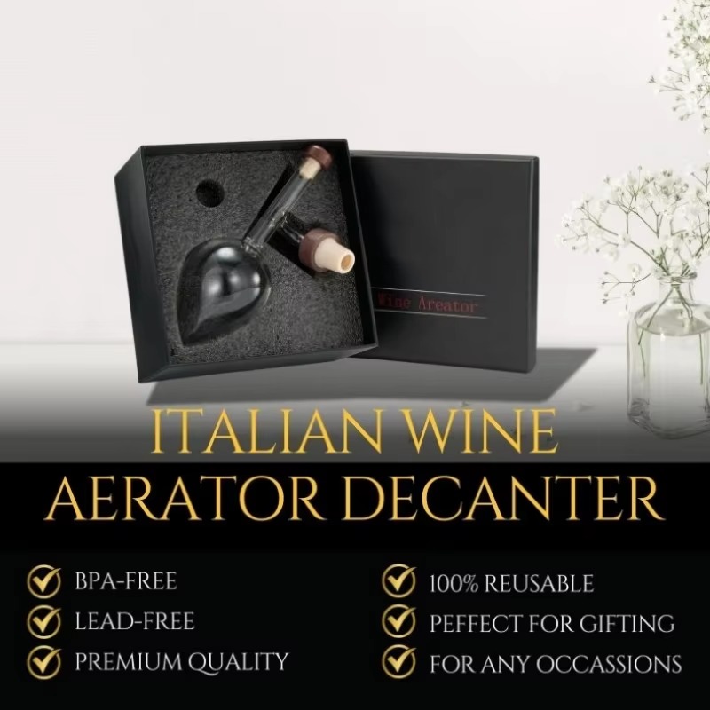 Aireador de vino, vertedor de botella de vino tinto portátil transparente y decantador rápido, aireador de vino tinto transparente redondo/de forma de melocotón