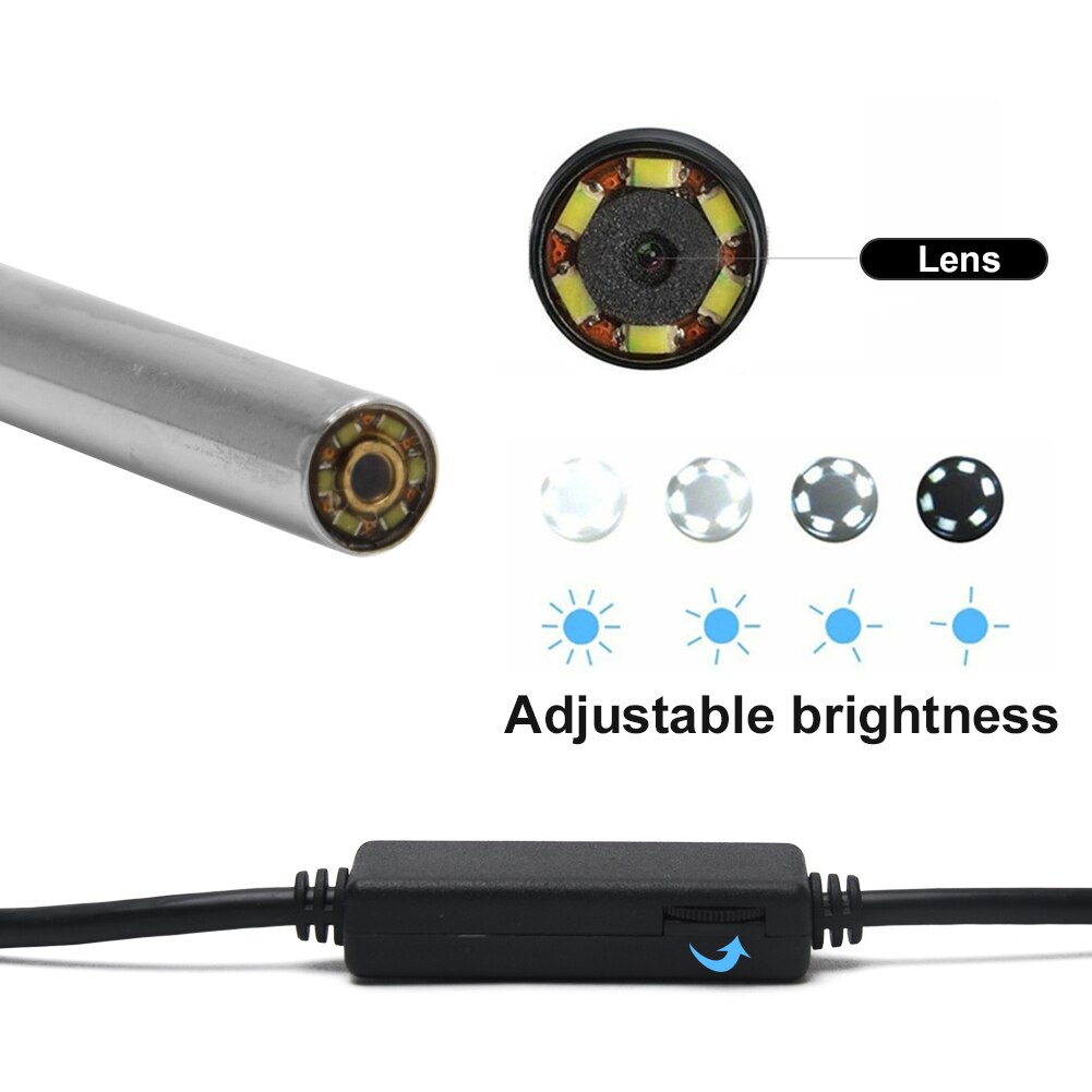 15m, 20mm 3 in 1 interface bil hane -c 720p inspektion borescope led lys endoskop kamera