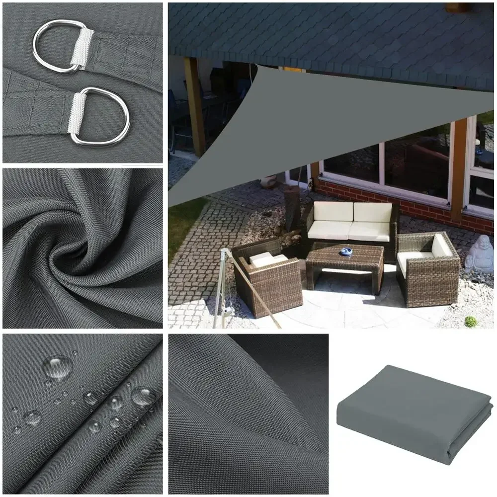 Voiles pare-soleil triangulaires, grand abri solaire imperméable, tente de jardin, auvent extérieur, Protection solaire, Patio, piscine, auvent, tissu d'ombrage