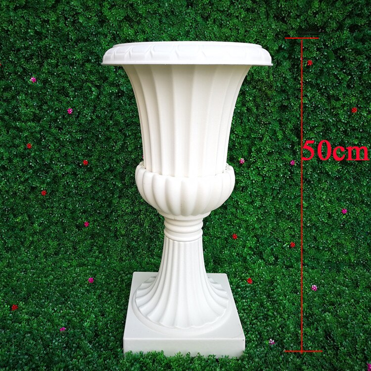 Columnas romanas decorativas para boda, pilares de plástico blanco, maceta de flores, soporte de plomo para carretera, , evento, 2 uds.: white road lead