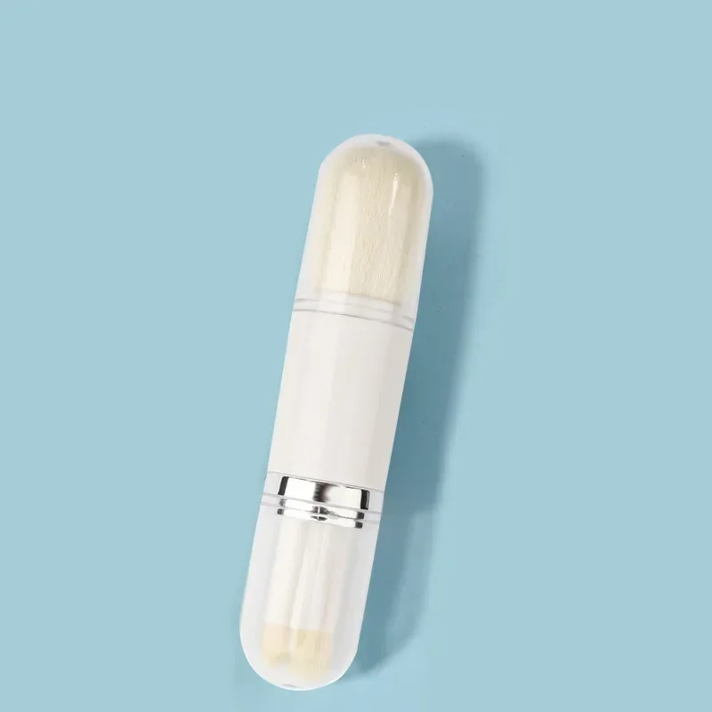 Juego de brochas de maquillaje 4 en 1 portátil multifuncional, escalable, Hash Eye, pincel pequeño de viaje para pintar y tres herramientas de maquillaje de belleza suave: Rojo