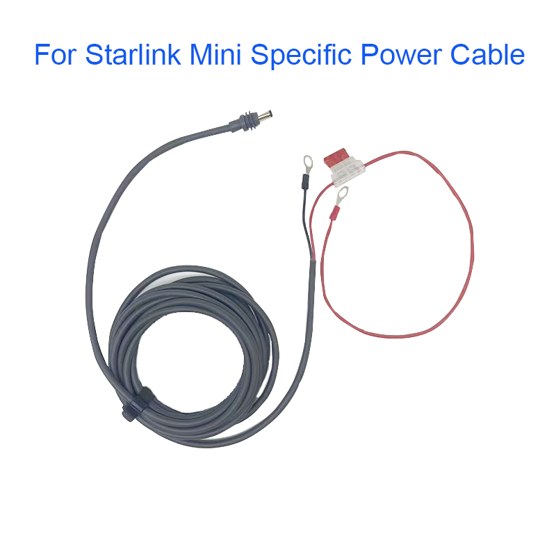 For Starlink Mini Specific Power Cable DIY 18AWG Wiring Extension Harness with Automotive Fuse Holder ATC/ATO DC Plug Waterproof
