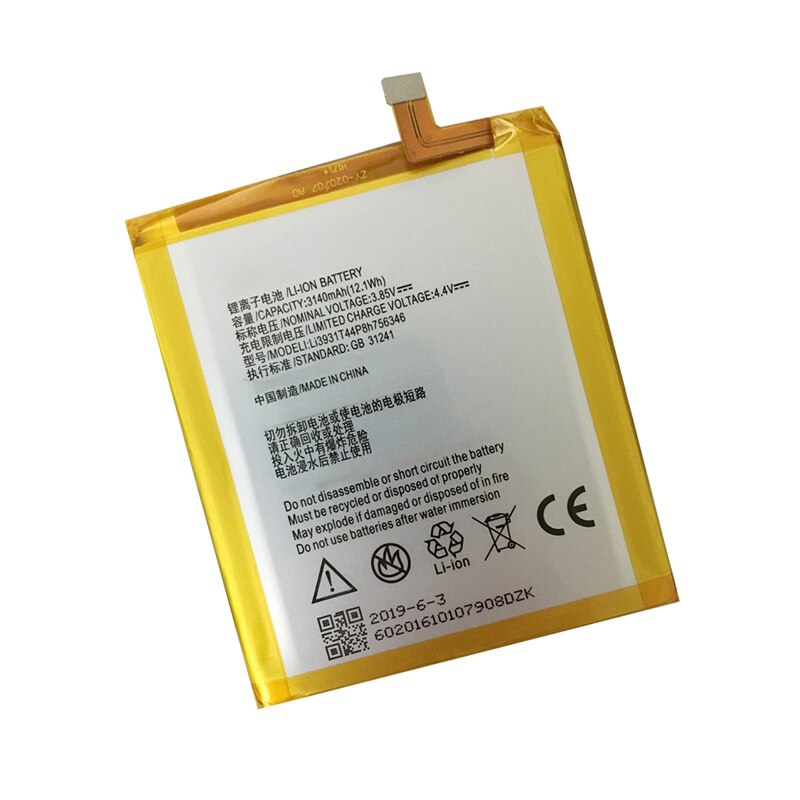 Vervanging LI3931T44P8H756346 Ingebouwde Slimme Telefoon Batterij Voor Zte Axon 7 3.85V 3140Mah 5.5Inch A2017 Batterijen met Gereedschap