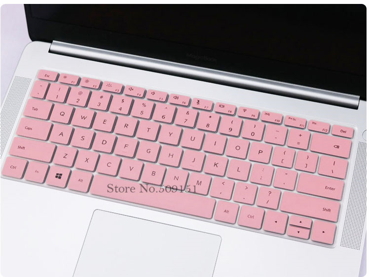 For Huawei MateBook D 14 inch (AMD) Notebook D14 14.0&#39;&#39; Silicone Laptop Keyboard Cover Skin Protector Dustproof Guard: Pink