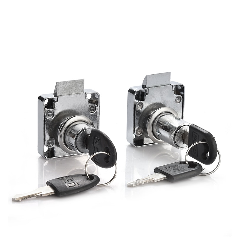 High-grade Desk Drawer Lock Wardrobe Locks Cabinet Locks Furniture Cam with 2 Keys Rolled Steel Mailbox Office Letter Box DIY