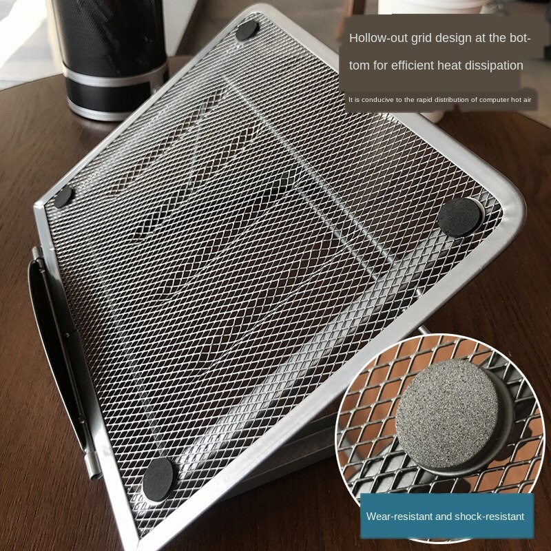 Verstelbare Laptop Stand Mesh Geventileerde Vouwen Desktop Licht Doos Houder Beugel Ondersteuning 2 Maten Voor Computer Notebook Tablet