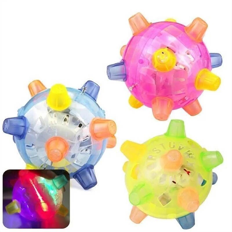 Jumping Activation Ball for Dogs Flashing Ball Light Sounds Jump Automatically DIN889