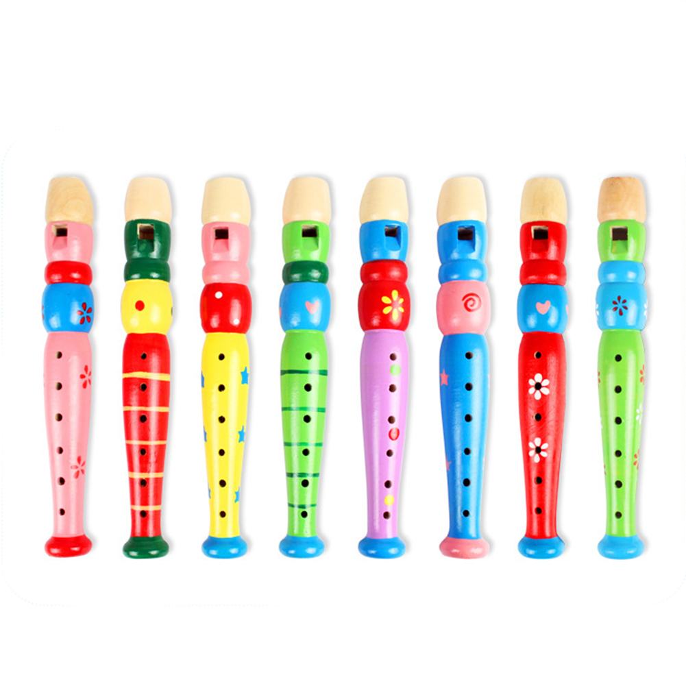 1PC Kids Piccolo Instrument Toy Wooden Children Clarinet 6 Hole Piccolo Woodwind Musical Educational Toy For Children #17