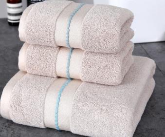 Stor strandhandduk frotté 3 st / set handdukar broderade för bad dusch hotell 100%  bomull mjukt badrum ansiktshandduk: 2