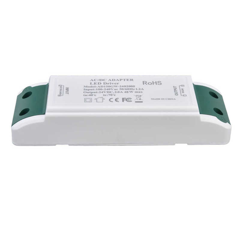 LED Driver LED Power Supply Driver 24V DC 2A High Performance Multiple Protection for Reading Room