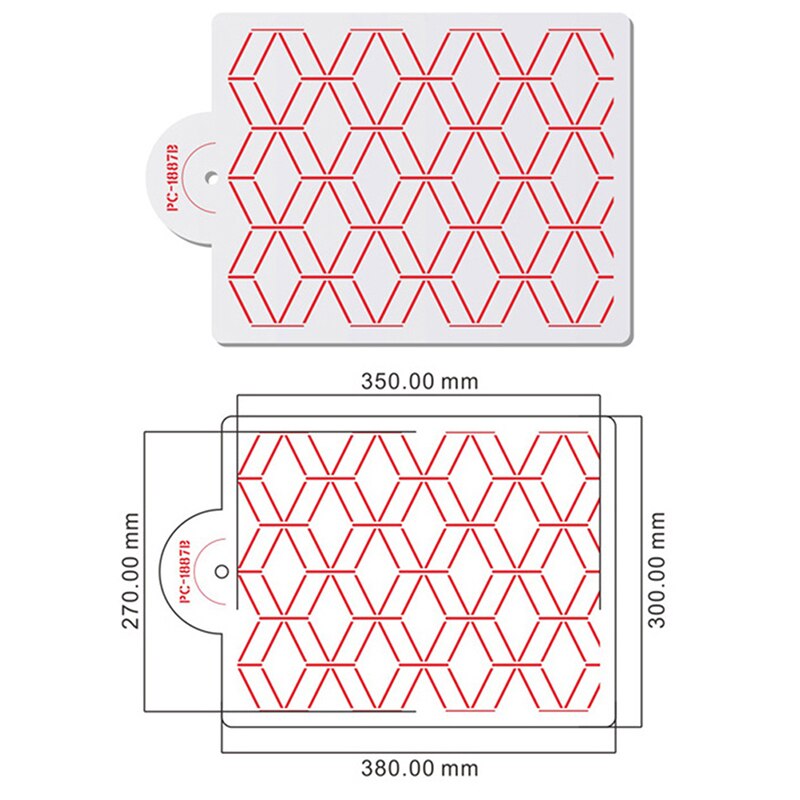 Geometric rhombus Pattern Cake Stencil Lace Cake Boder Template DIY Drawing Mold