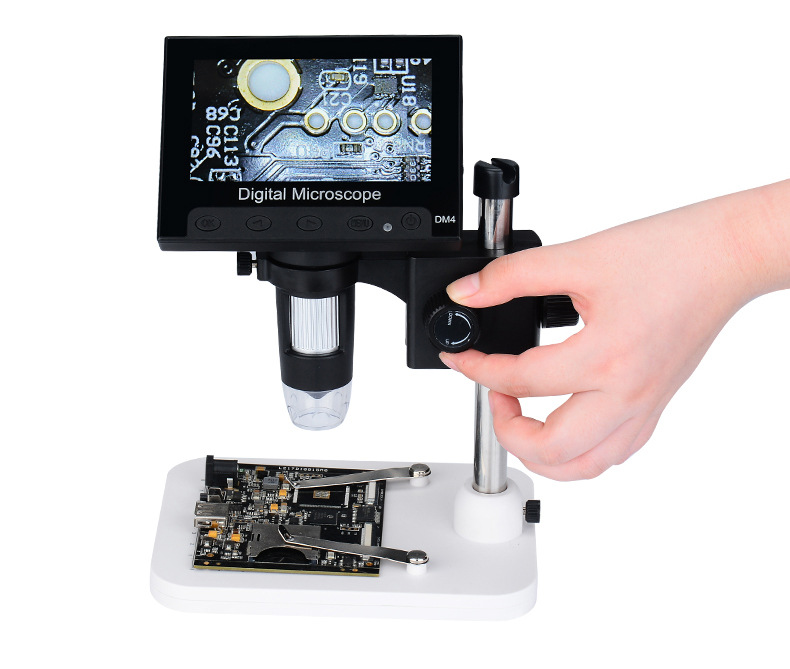 1000X Digital USB Microscope portable electronic video microscope for soldering reading With 4.3" HD