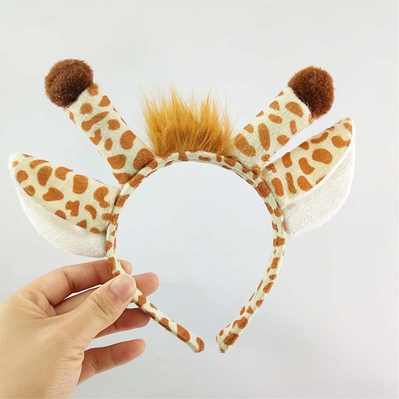 Bandeau de girafe de la Jungle pour femmes et filles, jupe de queue, accessoires de Cosplay Tutu animaux, Costume de fête d'anniversaire, fête prénatale Halloween