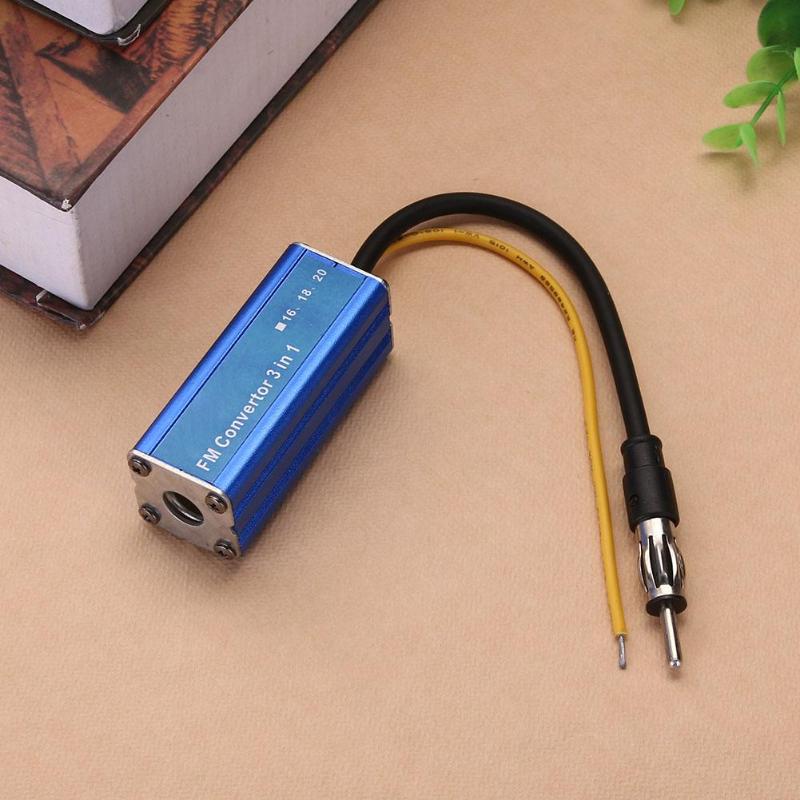 Universal 12V 3 in 1 Car Frequency Antenna Radio FM Band Expander Car Auto Stereo Antenna FM Radio Band Frequency Converter