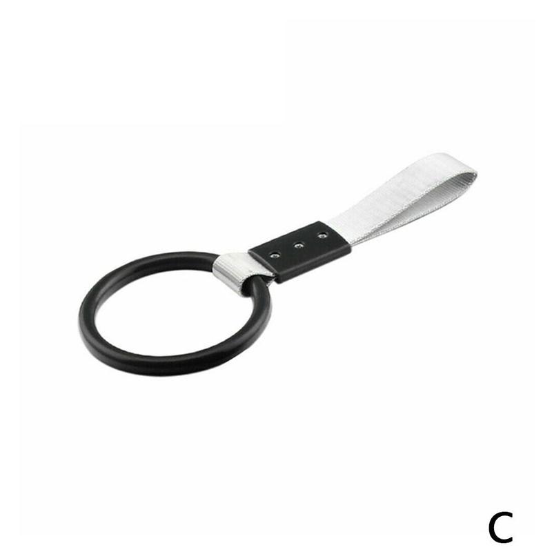 9.65 tommer runde biler interiør trekkring undergrunnstog håndtak stropp sjarm drift jdm tsurikawa ringe bil bakre støtfanger advarselsløkker: Svart runde