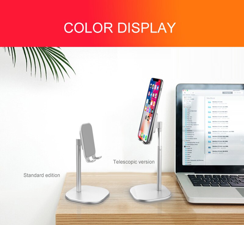 Verstelbare Mobiele Telefoon Desk Stand Houder Aluminium Desktop Draagbare Universele Tafel Houder Voor Iphone Ipad Huawei