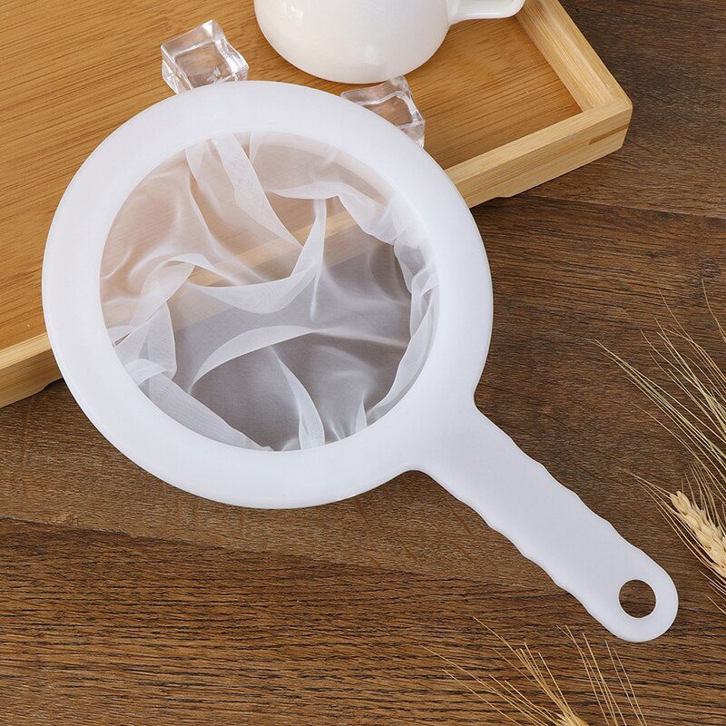 80/100/200/300/400 Mesh Nylon Super Fine Colander Sieve Strainer Colander with Handle for Juice Soymilk Coffee Filter Reusable