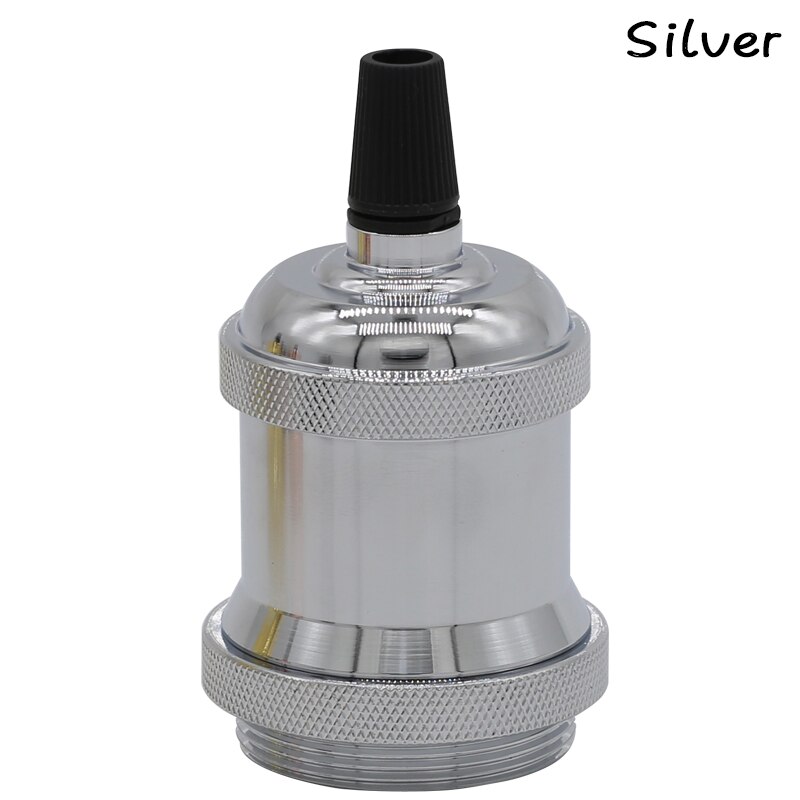 Lamphållare  e27 220v aluminiumsockel retro edison glödlampshållare lampfotskruv vintage industriell glödsockel: Silver-