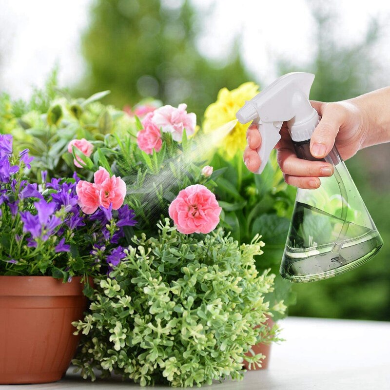 Gieter van kunststof, roestvrijstalen gieter met lange tuit en kleine nevelspuit voor het bewateren van planten en bloemen