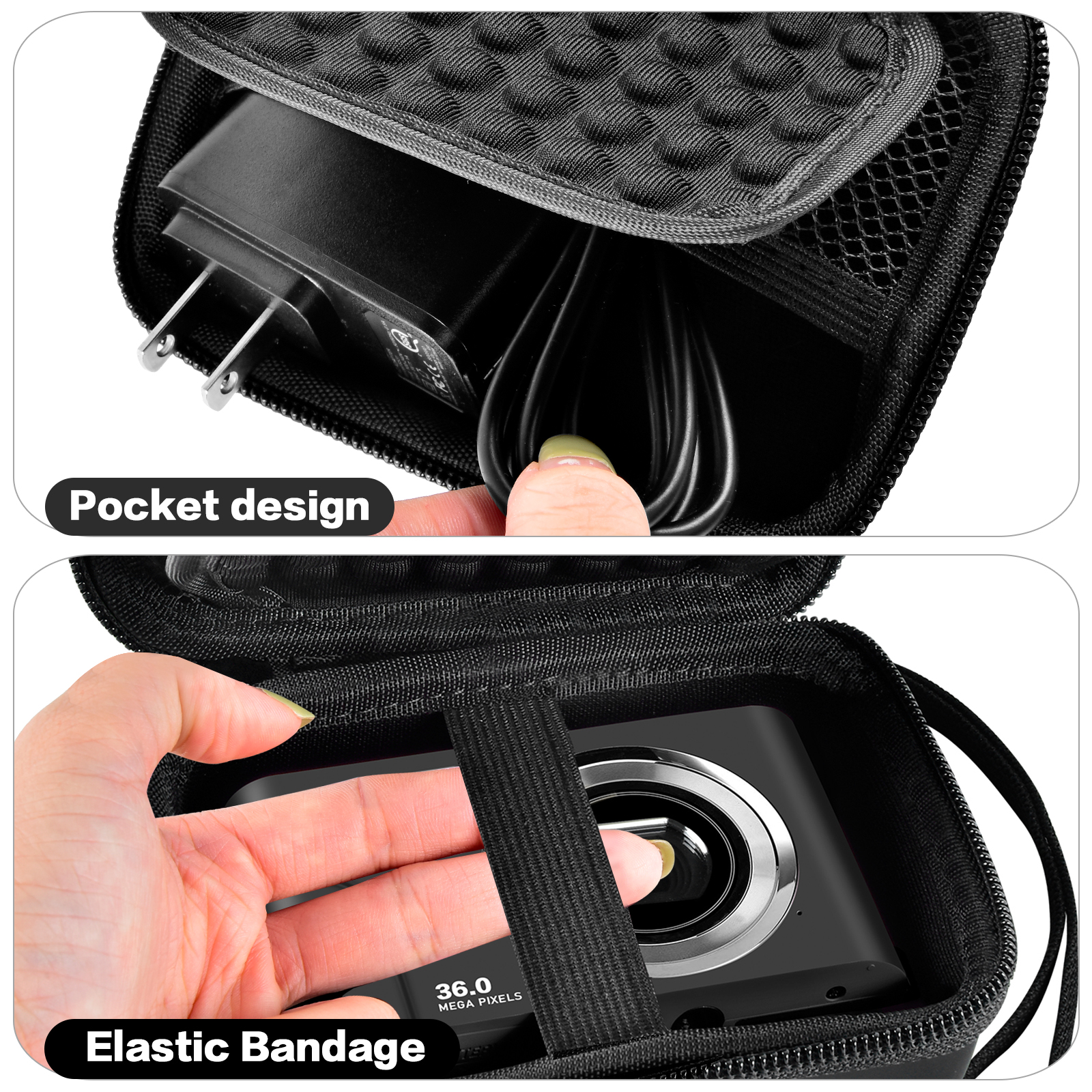 Vlogging Digital Camera Case Compatible with Sevenat/for AUTPIRLF/for Lecran/for AbergBest/for Aufoya/for Kodak Pixpro