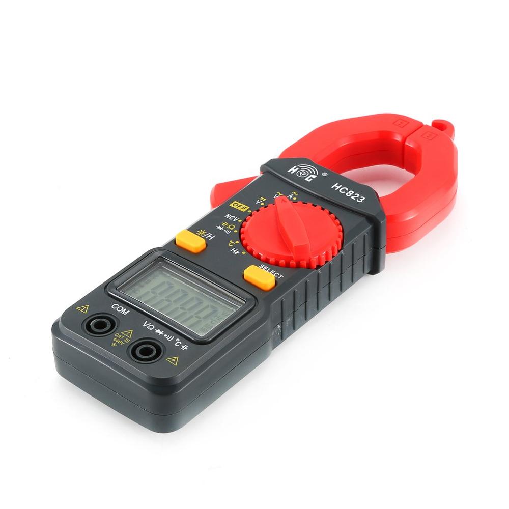 HC823 Digital Clamp Meter Mini Ammeter Clamp Multimeter Small Current Meter Voltage Current Resistance Capacitance Tester