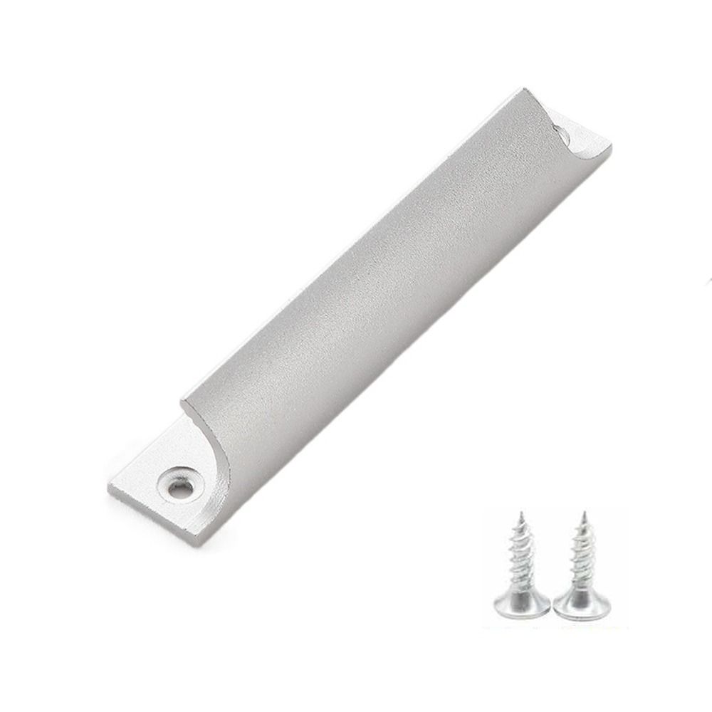 90/120Mm Aluminium Deurklink Push-Pull Ponsen Gaten Zichtbaar Handvat Openslaande Raam Schuifraam Handvat Hardware: Zilveren Borstel