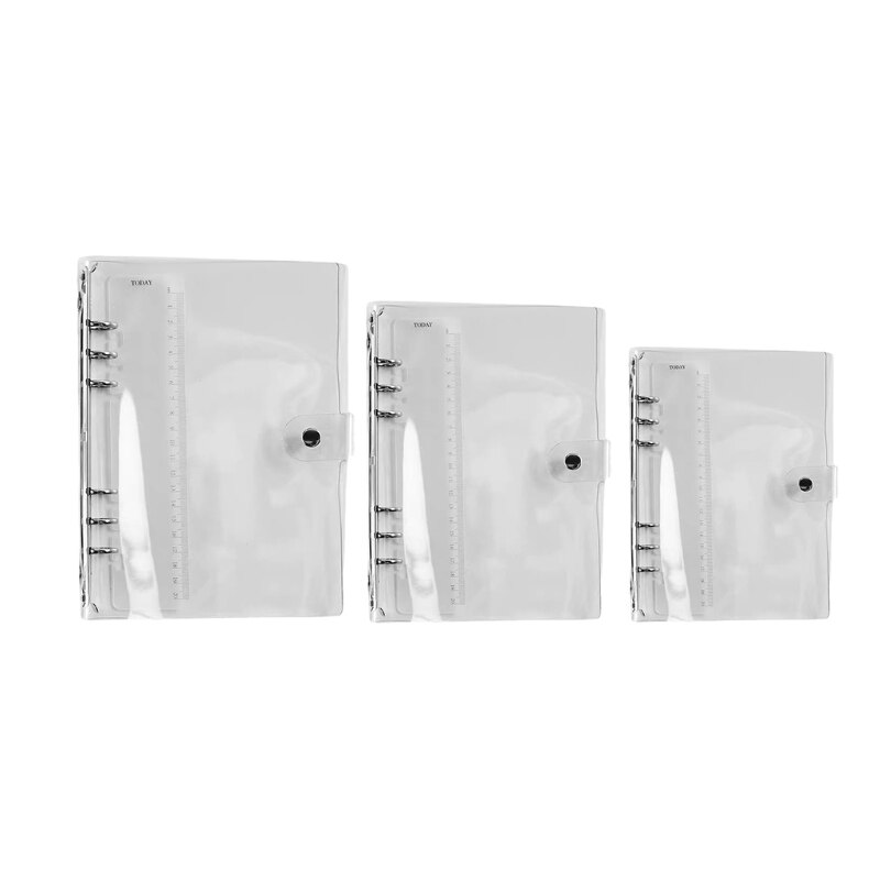 A7/A6/A5 Klar Sammelalbum Abdeckung PVC 6-Ring Bindemittel mit Skala Lineal Geschmack Verschluss Schule Büro schreibwaren Liefert