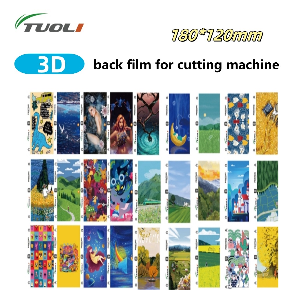 TUOLI 3D Animal película protectora trasera pegatina de teléfono cubierta de hoja para teléfono inteligente piel TL168 TL568 TL518 TL168Plus máquina cortadora: Dorado / 94 unids