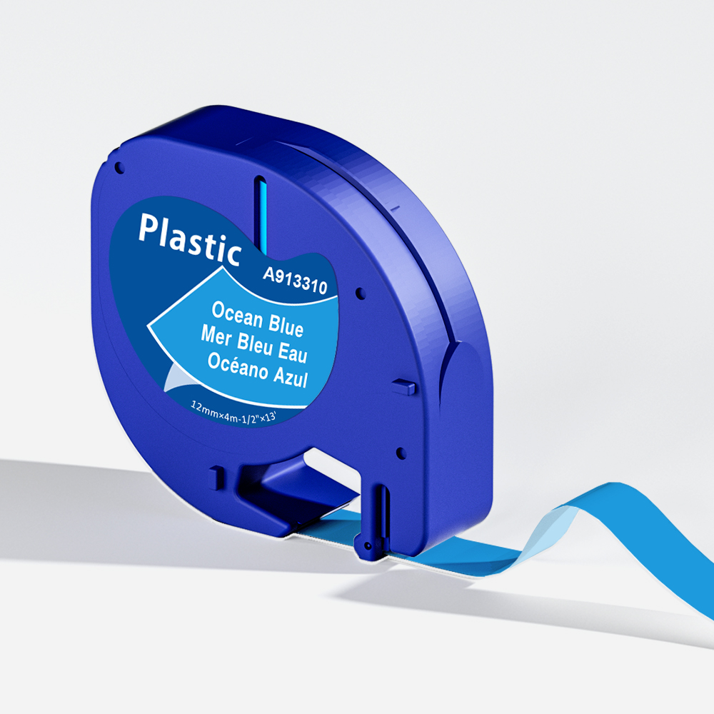 Pour ruban d'étiquettes Letratag 12mm cartouche plastique/papier/tissu noir sur blanc 91201 pour Dymo LetraTag LT-100H étiqueteuse 200B QX50: Bourgogne