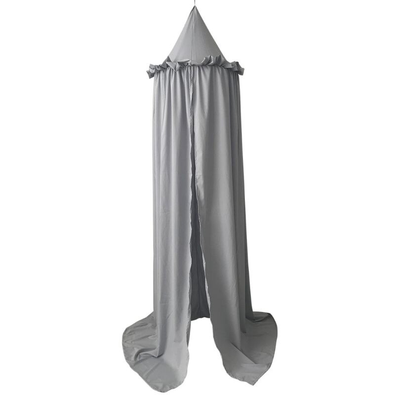 Kids Bed Luifel Gordijnen Meisjes Prinses Ronde Hung Dome Mosquito Mesh Room Decor P31B: 9FF1001373-GY