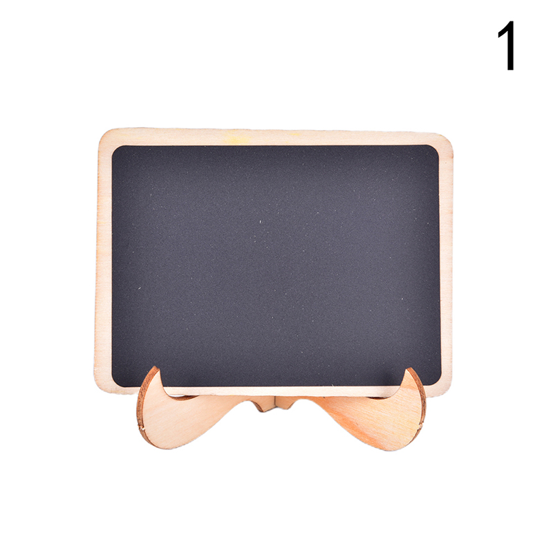 Mini pizarra de madera para mensajes, soporte pequeño para tablón de anuncios, , 6 estilos: Beige