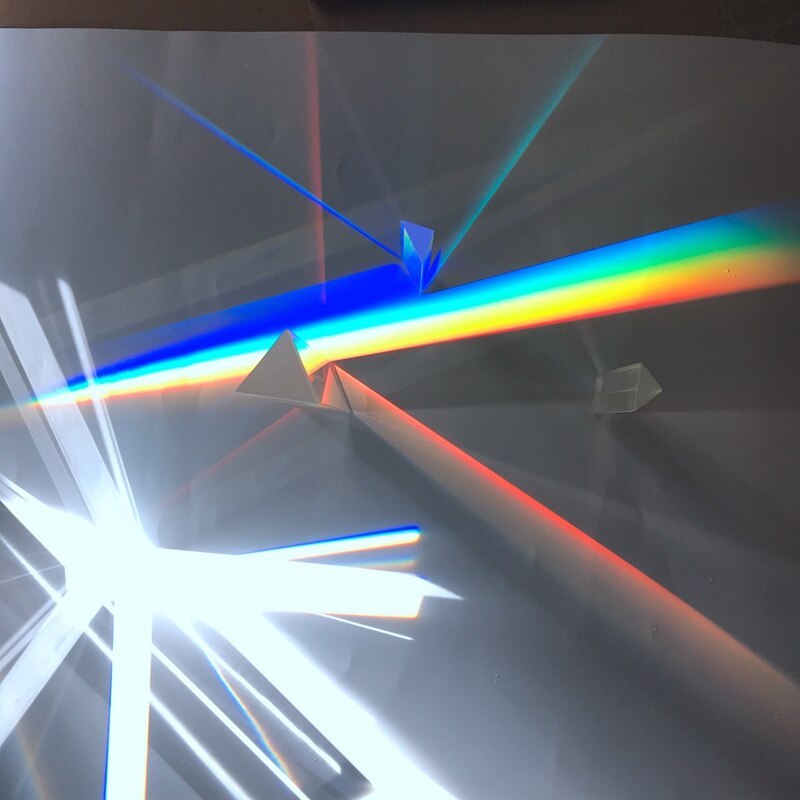 30mm * 30mm * 100mm Gleichseitiges Dreiecks Prisma Fotografie Regenbogen Prisma Optische Experiment Foto