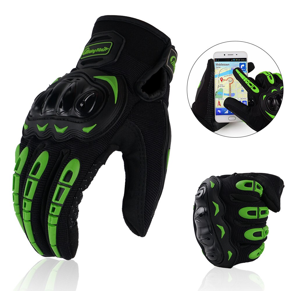Touchscreen Motorcycle Gloves Breathable Waterproof Luva Motoqueiro Guantes Moto Protective Gears Motocross Riding Glove Gants: Moto Glove GN / M