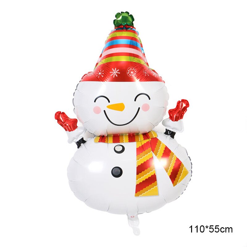 Dejlig tegneserie jul snemand julemanden folie ballon julepynt til hjemmet snefnug juletræsfolie balon: Sne mand