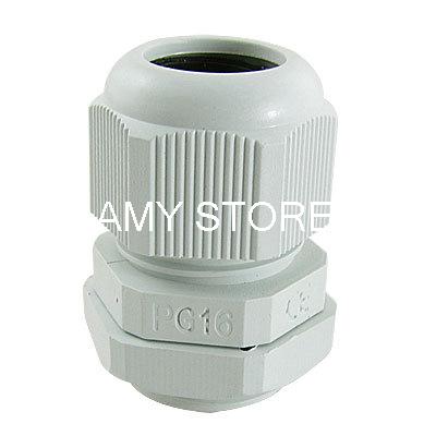 White Plastic PG16 Waterproof Cable Connectors
