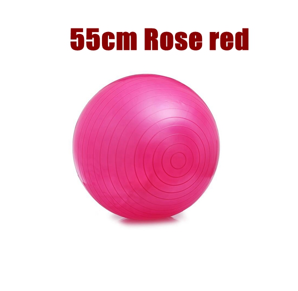 55Cm 65Cm 75Cm Yoga Bal Pvc Verdikking Fitness Bal Yoga Bal Pilates Bal: 55cm Rose red