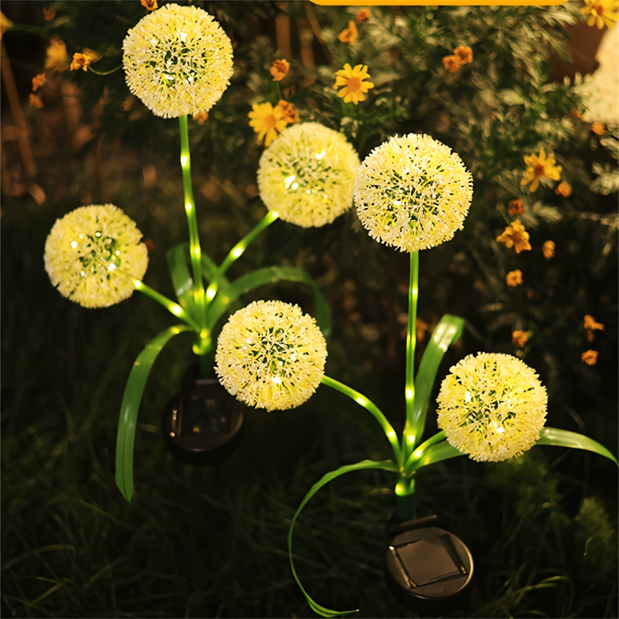 Luces LED solares de diente de león para decoración de jardín/Patio/césped, luces solares impermeables para patio al aire libre, perfectas para fiestas y graduación