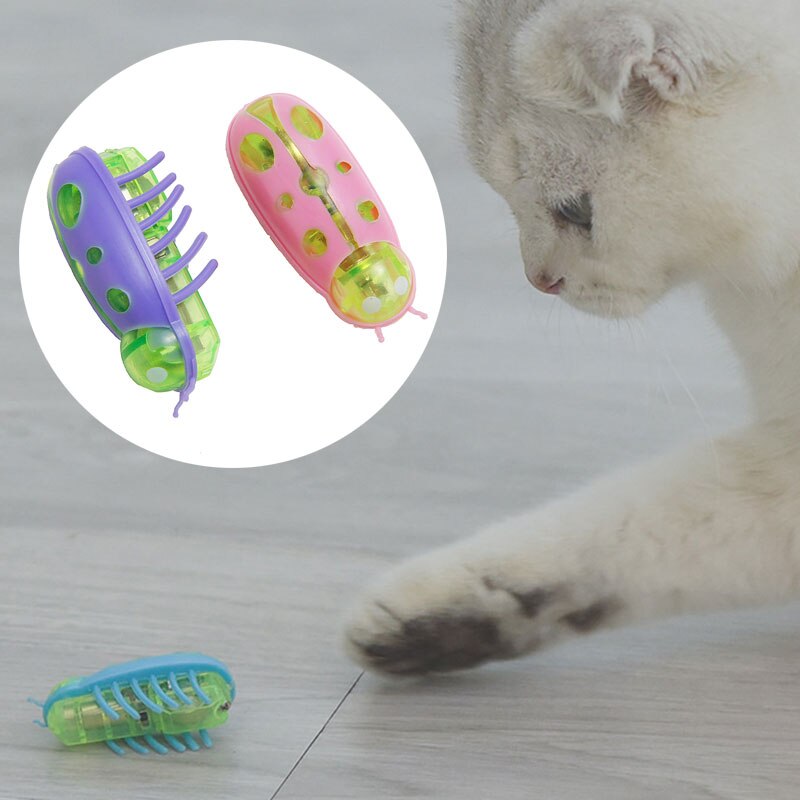 Kat Elektrische Speelgoed Grappige Kat Ontsnappen Obstakels Automatisch Over Elektrische Huisdier Speelgoed Insect Kerstcadeau Voor Katten TXTB1