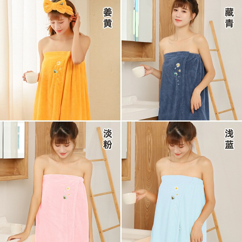 Bath Towel Microfiber Bathrobe Woman Shower Female Soft Bath Towel Adults Home Textiles Bath Sauna Towels Bathroom Quick Drying