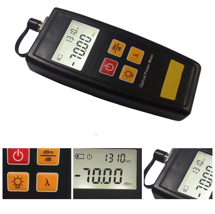 High Performance -50-26dBm Portable Optical Fiber Network Instrument Mini Fiber Optical CATV Television Power Meter