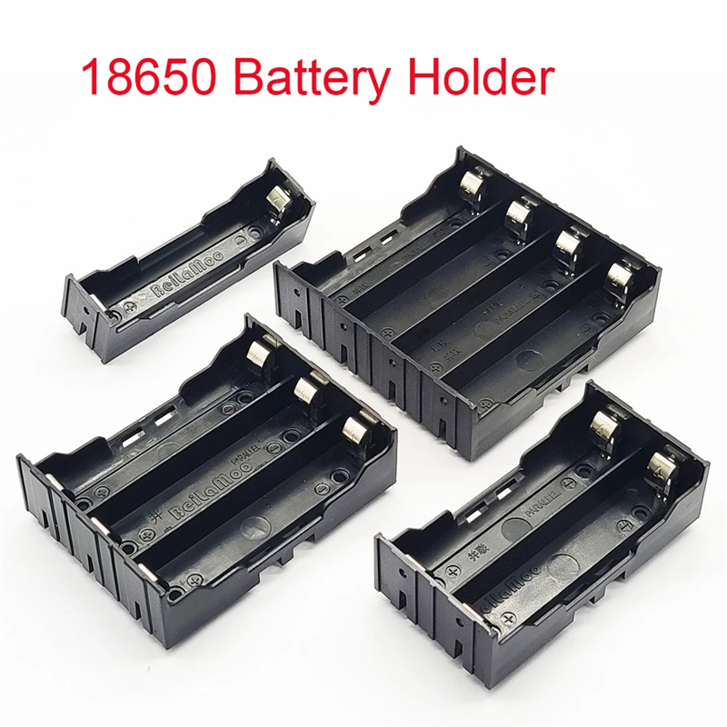 4 sleuven doe-het-zelf abs 18650 powerbank behuizingen 1x 2x 3x 4x 18650 batterijhouder opbergdoos behuizing 1 2 3 sleuf batterijen container harde pin