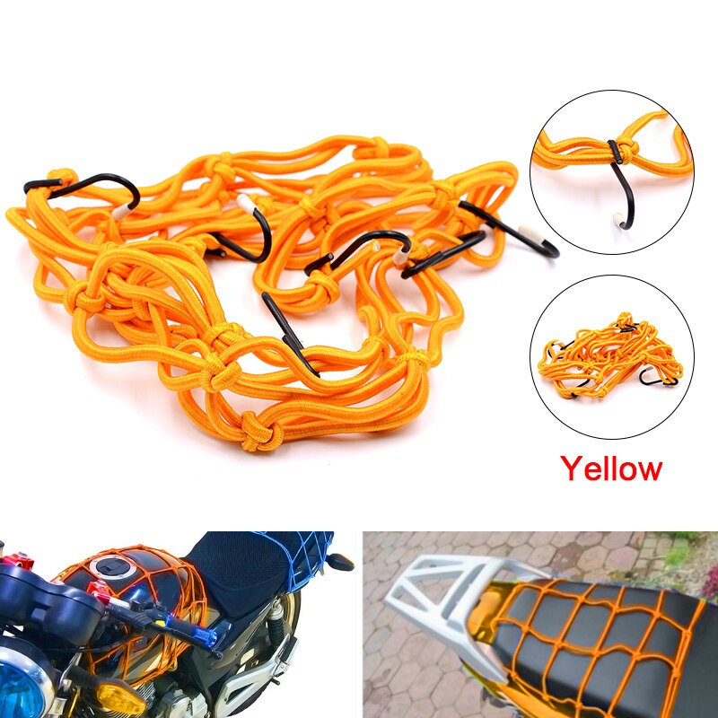 Red elástica de carga para motocicleta, soporte de malla de equipaje para casco, cuerda elástica ajustable, 40x40cm