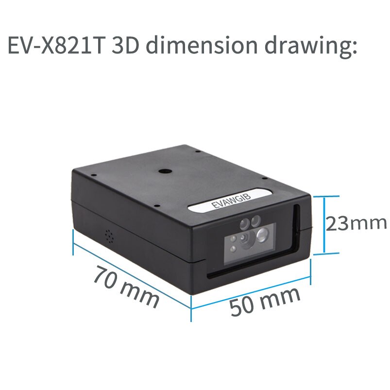 2D naprawiono skaner kodów kreskowych 2D czujnik CMOS USB/TTL/RS232 przewodowe automatyczne wykrywanie dekodowania naprawiono czytnik kodów kreskowych