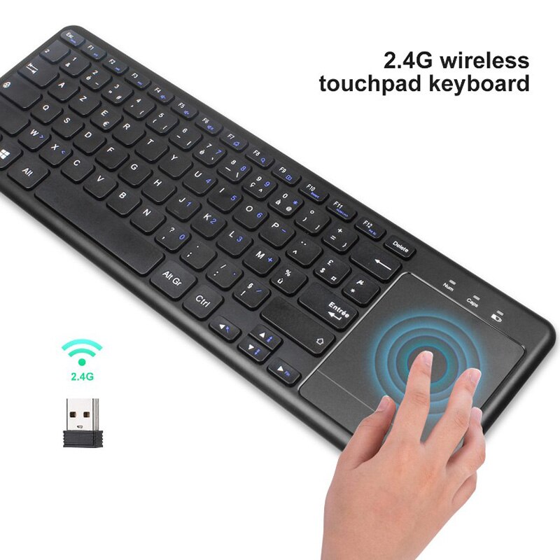 2.4G Wireless Keyboard With Touchpad Mouse Features Energy-saving Support Computer And TV Wireless Keyboard