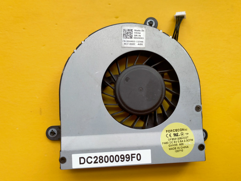 Ventilador para DELL ALIENWARE M17X R3 R4 R5 0XVXVH DC28000CMF0/DC2800099F0 0Y34KC 0GVHX3 DFS531205HC01 FC7U DC28000CNF0 0FKDN8: CPU Fan