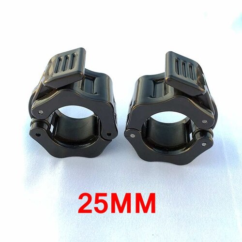 25mm 30mm Hantel Schlösser Spinlock Kragen Klemme Hantel Bar Klemme Gewichtheben Bar Fitnessstudio Fitness Körper Gebäude Ausrügestochen: 25mm Schwarz