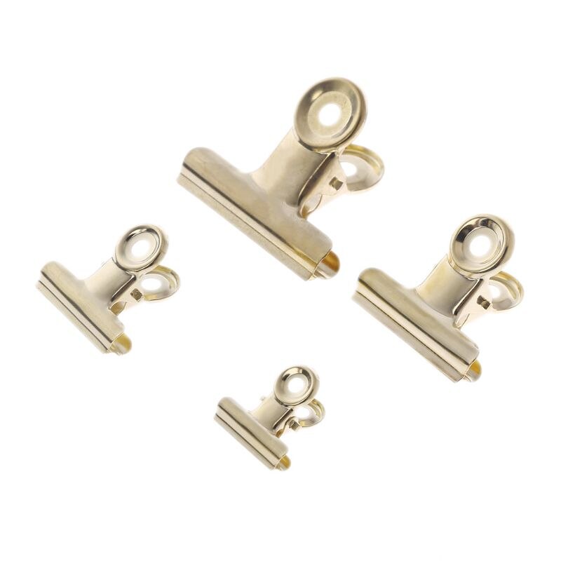 5 Pcs Bulldog Letter Grip Clips Stainless Steel Paper File Binder Clip Food Bag Sealing Clamps Stationary Office Supplies