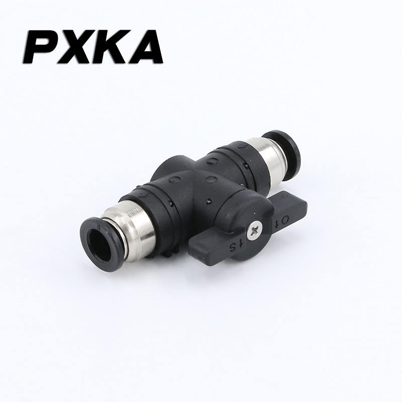 Pneumatisk forbindelse pu luftrør quick buc 8 hurtig interventionsventil 10mm manuel ventil rør slange skifte ventil