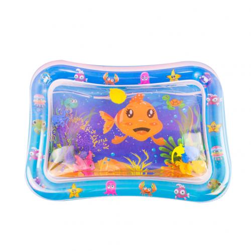 Baby Infant Cartoon Octopus Dolphin Inflatable Water Mat Summer Game Play Pad Toy Water Cushion Cartoon Pattern: Goldfish