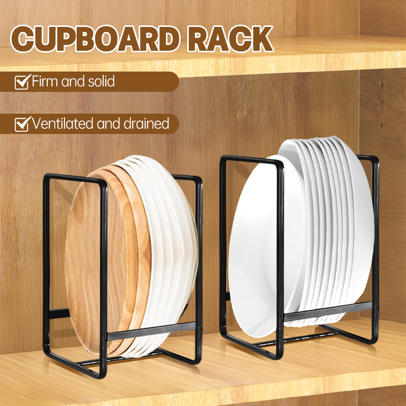 Kitchen Cabinet Plate Storage Countertop Dish Rack for Plates Bowls Drying Storage Cabinet Countertop Home Essential